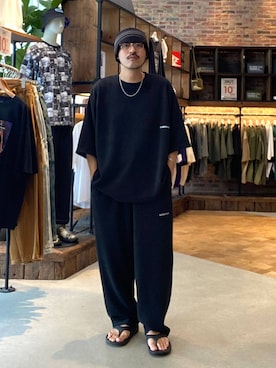 「アイテム（アクセサリー）」を使った、堀井圭さん（メンズ・172cm）の夏コーディネート
