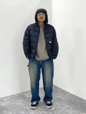 「アイテム（ブルゾン）」を使った、堀井圭さん（メンズ・172cm・30代）の冬コーディネート