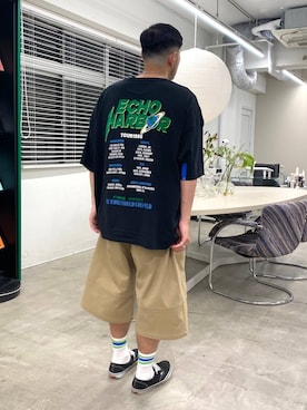 「メガネ男子」｜堀井圭さん（メンズ・172cm・30代）の夏コーディネート