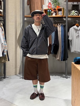 「アウトドア」｜堀井圭さん（メンズ・172cm）の春コーディネート