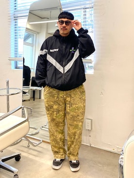 「アイテム（ブルゾン）」を使った、堀井圭さん（メンズ・172cm・30代）の冬コーディネート