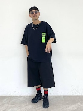 「アイテム（ファッション雑貨）」を使った、堀井圭さん（メンズ・172cm・30代）の夏コーディネート