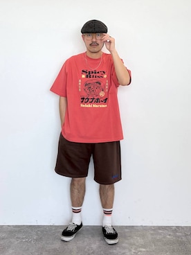 「niko and...（ニコアンド）のシルバーデザインネックレス（ネックレス、その他）」を使った、堀井圭さん（メンズ・172cm）の春コーディネート