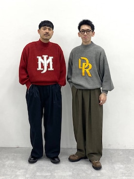 「アイテム（その他シューズ）」を使った、堀井圭さん（メンズ・172cm）の秋コーディネート