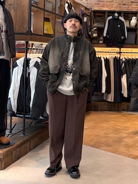 堀井圭さん（メンズ・172cm）の冬コーディネート