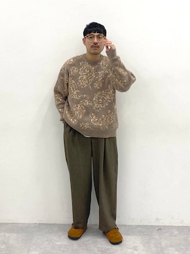 「アイテム（サンダル）」を使った、堀井圭さん（メンズ・172cm・40代）の秋コーディネート