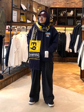 「アイテム（パーカー）」を使った、堀井圭さん（メンズ・172cm・30代）の秋コーディネート