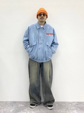 「アイテム（帽子）」を使った、堀井圭さん（メンズ・172cm・30代）の冬コーディネート