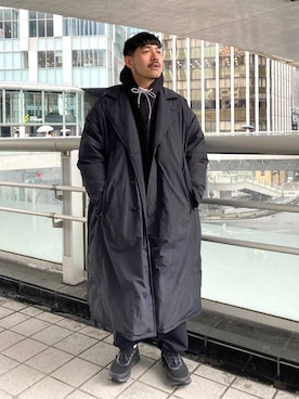 「アイテム（ダウンジャケット/コート）」を使った、堀井圭さん（メンズ・172cm・40代）の秋コーディネート