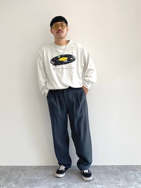「秋コーデ」｜堀井圭さん（メンズ・172cm・40代）の秋コーディネート