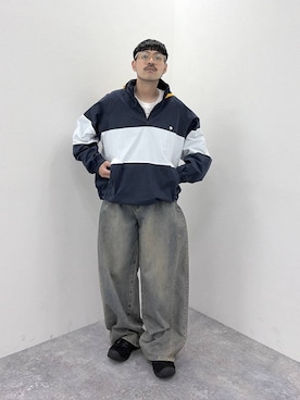 「POLO BCS（ポロ ビーシーエス）のアイテム」を使った、堀井圭さん（メンズ・172cm）の夏コーディネート