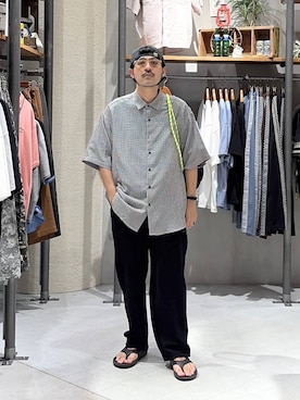 堀井圭さん(メンズ・172cm)の夏コーディネート