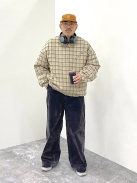 「アイテム（ブルゾン）」を使った、堀井圭さん（メンズ・172cm・30代）の冬コーディネート