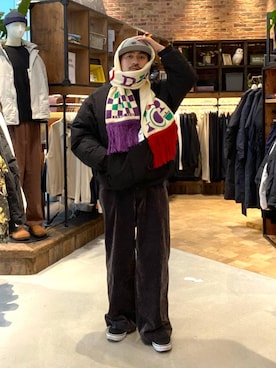 「アイテム（ブルゾン）」を使った、堀井圭さん（メンズ・172cm・30代）の冬コーディネート