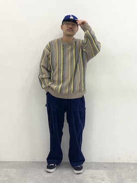 「アイテム（ネックレス）」を使った、堀井圭さん（メンズ・172cm・30代）の秋コーディネート