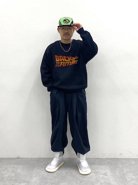 「アイテム（アクセサリー）」を使った、堀井圭さん（メンズ・172cm・30代）の秋コーディネート