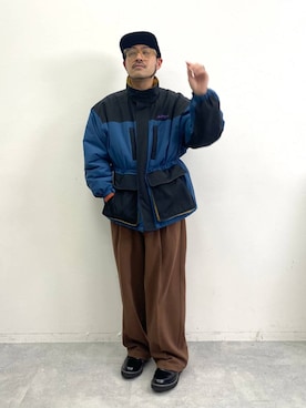 「アイテム（その他シューズ）」を使った、堀井圭さん（メンズ・172cm）の秋コーディネート