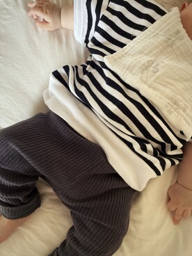 「PETIT BATEAU（プチバトー）のアイテム（パンツ）」を使った、etosan20241さん（キッズ・70cm）の春コーディネート