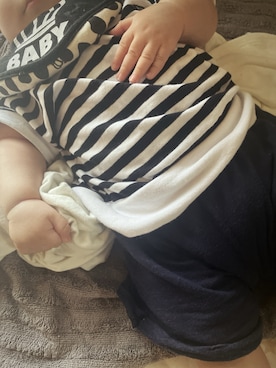 「PETIT BATEAU（プチバトー）のアイテム（パンツ）」を使った、etosan20241さん（キッズ・70cm）の夏コーディネート