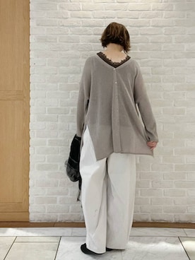 「studio CLIP（スタディオクリップ）のアイテム（パンツ）」を使った、Rieさん（レディース・168cm）の春コーディネート