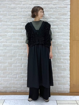 「アイテム（ワンピース/ドレス）」を使った、Rieさん（レディース・168cm・40代）の秋コーディネート