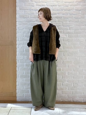 「studio CLIP（スタディオクリップ）のアイテム」を使った、Rieさん（レディース・168cm）の秋コーディネート