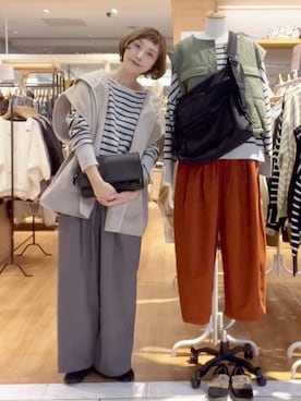 「studio CLIP（スタディオクリップ）のアイテム」を使った、Rieさん（レディース・168cm）の秋コーディネート