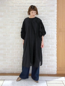 「アイテム（ワンピース/ドレス）」を使った、Rieさん（レディース・168cm・40代）の秋コーディネート