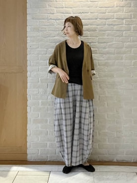 「studio CLIP（スタディオクリップ）のアイテム（トップス）」を使った、Rieさん（レディース・168cm）の春コーディネート