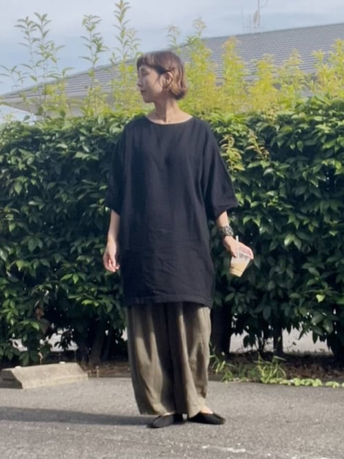 イージーケア・接触冷感】ボリュームギャザーイージーパンツ
