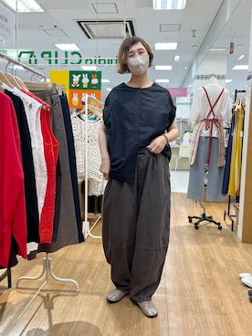 「アイテム（Tシャツ/カットソー）」を使った、Rieさん（レディース・168cm・40代）の夏コーディネート