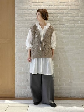 「studio CLIP（スタディオクリップ）のアイテム（ワンピース/ドレス）」を使った、Rieさん（レディース・168cm）の春コーディネート