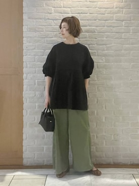 「studio CLIP（スタディオクリップ）のアイテム（バッグ）」を使った、Rieさん（レディース・168cm）の春コーディネート