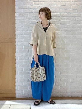 「studio CLIP（スタディオクリップ）のアイテム」を使った、Rieさん（レディース・168cm）の夏コーディネート