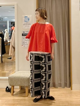 「LEPSIM（レプシィム）のメタルビーズチョーカー　633034（チョーカー、その他）」を使った、Rieさん（レディース・168cm）の春コーディネート