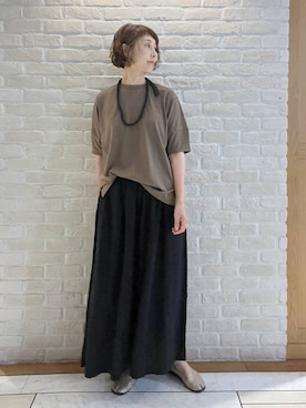 「アイテム（アクセサリー）」を使った、Rieさん（レディース・168cm・40代）の夏コーディネート