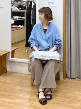 「studio CLIP（スタディオクリップ）のアイテム」を使った、Rieさん（レディース・168cm）の夏コーディネート