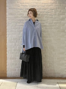 「studio CLIP（スタディオクリップ）のアイテム（バッグ）」を使った、Rieさん（レディース・168cm）の春コーディネート