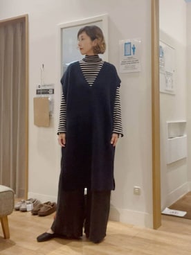 「アイテム（ワンピース/ドレス）」を使った、Rieさん（レディース・168cm・40代）の冬コーディネート