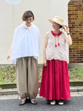 「studio CLIP（スタディオクリップ）のアイテム」を使った、Rieさん（レディース・168cm）の夏コーディネート