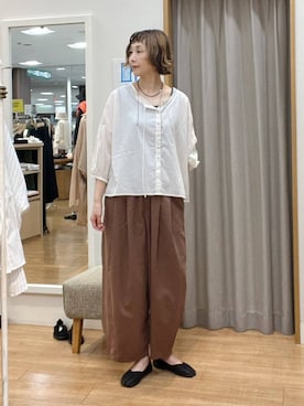 「LEPSIM（レプシィム）のメタルビーズチョーカー　633034（チョーカー、その他）」を使った、Rieさん（レディース・168cm）の春コーディネート
