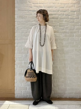 「studio CLIP（スタディオクリップ）のアイテム」を使った、Rieさん（レディース・168cm）の夏コーディネート