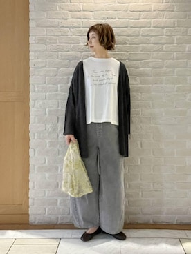 「studio CLIP（スタディオクリップ）のアイテム（パンツ）」を使った、Rieさん（レディース・168cm）の春コーディネート