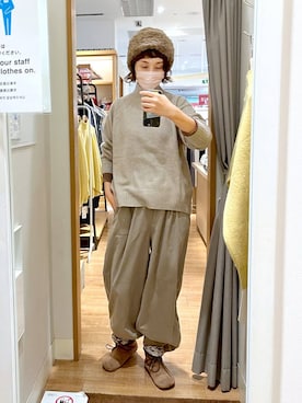 「アイテム（帽子）」を使った、Rieさん（レディース・168cm・40代）の冬コーディネート
