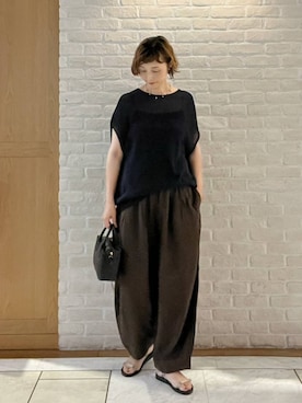 「studio CLIP（スタディオクリップ）のアイテム」を使った、Rieさん（レディース・168cm）の夏コーディネート
