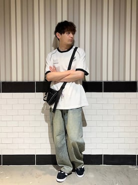 「RAGEBLUE（レイジブルー）のアイテム（スニーカー）」を使った、nr1218さん（メンズ・167cm）の夏コーディネート