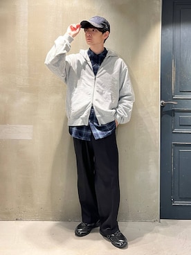 「RAGEBLUE（レイジブルー）のアイテム（パーカー）」を使った、nr1218さん（メンズ・167cm）の秋コーディネート