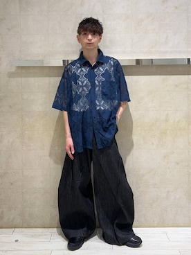 「RAGEBLUE（レイジブルー）のBelted Light Sneakers/ベルテッドライトスニーカー（サンダル、ブラック系）」を使った、nr1218さん（メンズ）の春コーディネート