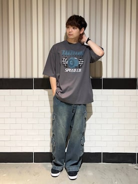 「RAGEBLUE（レイジブルー）のアイテム（スニーカー）」を使った、nr1218さん（メンズ・167cm）の夏コーディネート