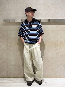 「RAGEBLUE（レイジブルー）の【NIKE/ナイキ】Club UO CAP（キャップ、ブラウン系）」を使った、nr1218さん（メンズ）の夏コーディネート